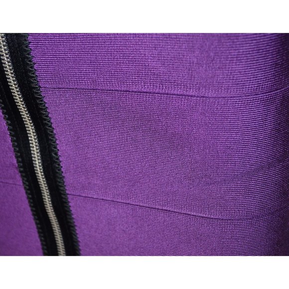 A/X Armani Exchange Bandage Front Zipper Mini Skirt Purple Size Sm - Picture 2 of 6